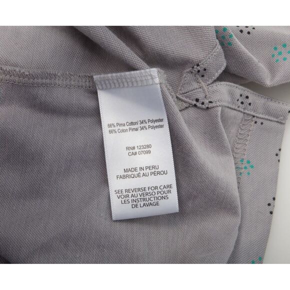 Travis Mathew Polo Shirt Mens Extra Large Gray Geometric Hawk Pointe Logo - Picture 7 of 10